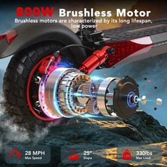 FREEBOY J01 Electric Scooter with Seat 800W 48V15AH 28MPH 10» Folding E-Scooter