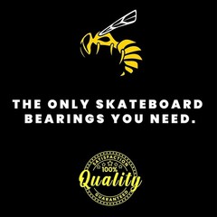 Yellow Jacket Premium Skateboard Bearings, Pro Longboard Bearings, 608, ABEC …