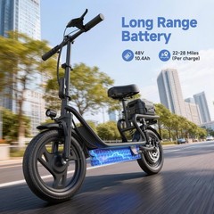 AOVOPRO Electric Scooter Adults 22MPH 28Miles Range 14» 750W E-Scooter w/Seat