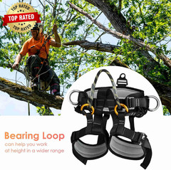 Climbing Belts, Thicken Professional Large Size Safety Seat Belts for Tree Climb
