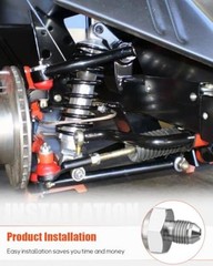 3AN Male to 3/8-24 3/16″ Inverted Flare Female Brake Line Adapter 3AN to 3/8-24