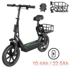 AOVOPRO Electric Scooter for Adults, 14INCH ESCOOTER with Seat Luggage Basket