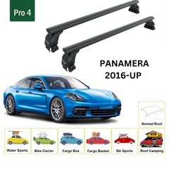 For Porsche Panamera 2016-2025 Roof Rack Cross Bars Normal Roof Alu Black