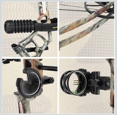 Lanneret Compound Bow P2 White Marble Draw Weight 10-50 Lbs, Length 22.5-30”