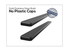 APS (Stainless Steel Black Powder Coated 5 inches) Running Boards Nerf Bars S…