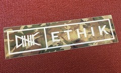 ETHIK Skateboard Glossy Promo Sticker Surfing Surf Skating CLOTHING GEAR CAMO