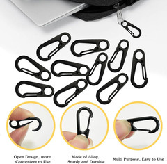 18PCS Mini Carabiner Clips Tiny Spring Snap Hook Keychains, Multi-Purpose Alloy