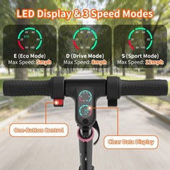 250W Electric Scooter For Adults 12MPH 10 Mile Range 7.5″ Tubeless Tires Scooter