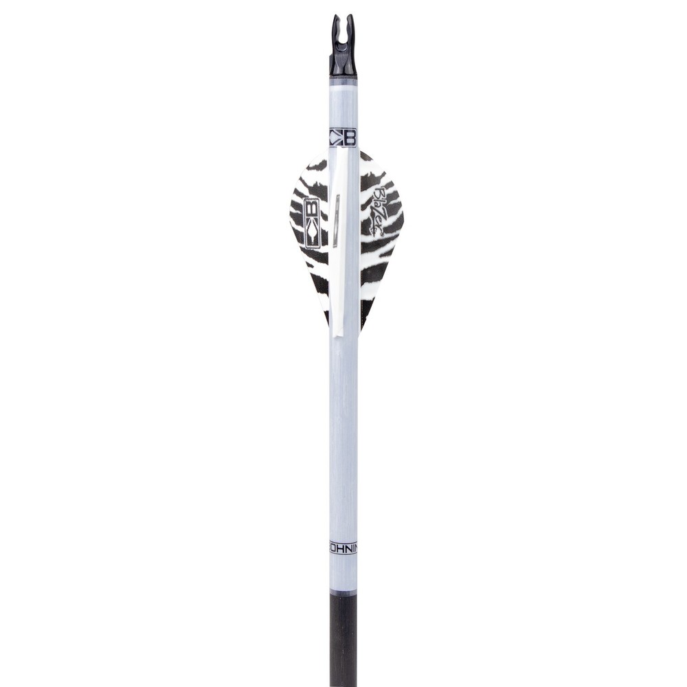 Quick Fletch – 6 Pack Blazer Vanes – White Tiger – Shrink Fletch – True Fletch