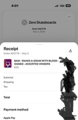 Bam Margera Heartagram Skateboard Deck Signed Autographed Purple New 8.25 Zero