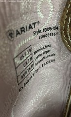 Ariat Fatbaby Heritage Toasted Brown Purple Square Toe Western Boots Size 5.5B