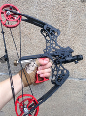 45lbs 18″ Mini Compound Bow Dual-use Steel Ball Arrows Archery Fishing Hunting