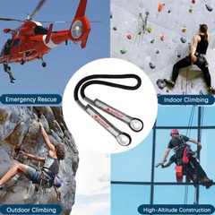 27KN Prusik Cord Pre-Sewn Loop Rescue Safety Rope for Rock Climbing Arborist