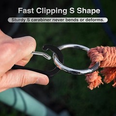 2/10 Mini Carabiner Clips with Key Rings Aluminum D Shape Locking Carabine Key
