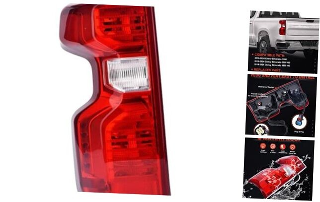 Tail Light Compatible With 2019-2024 Chevy Silverado 1500 2500HD 3500HD