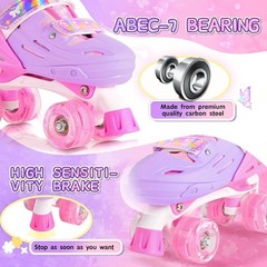 Roller Skates for Girls Boys Kids Age 4-6 5-8 6-12 8-12 with Light Up Wheels,…