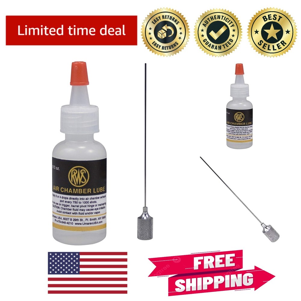 High Viscosity Airgun Lube Gel – RWS 0.5 oz Chamber Lubricant with Needle