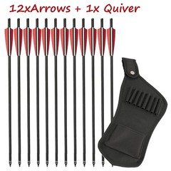 Hunting 20″ Crossbow Bolts Arrows +/or Quiver OD 8.8MM Half Moon Nock Shooting