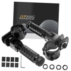M8 Motorcycle Folding Rearsets Foldable Motorbike Footrest Bicycle Type B Black