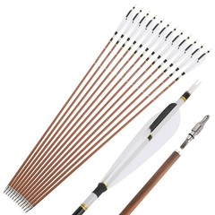 12X Archery Pure Carbon Arrows Natural Feather 31″ Shaft SP340-600 Bow Hunting