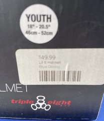 Triple Eight Helmet Youth Lil 8 Glossy Blue YOUTH 18”-20.5” $49.99