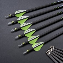 30″ Pure Carbon Arrows SP 300/350/400 Straightness .003 Archery Hunting Target