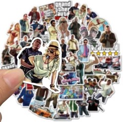 25 Piece Mix Lot 2” GTA Stickers Water Bottles, Waterproof Vinyl