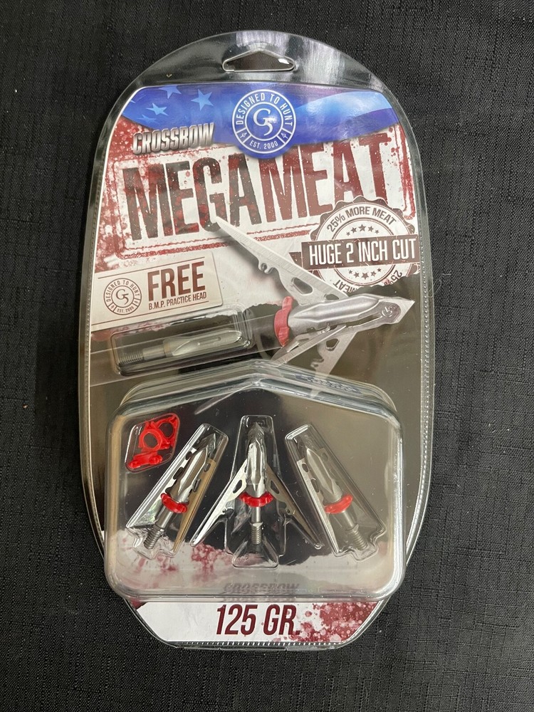G5 Megameat Crossbow 125 Grain 2″ Expandable Broadhead 3 Pack