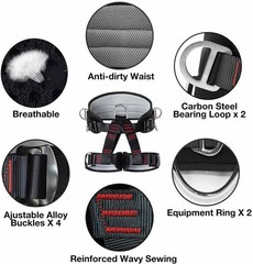 Thicken Professional Safety Belt with Magnesium Alloy Connection Ring – Tree …