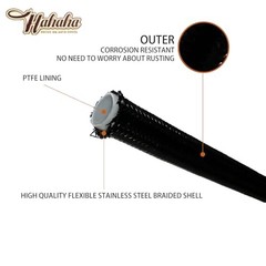 HAHAHA 700R4 4L60E 4L80E Trans Flexable Stainless Braided Hose Dipstick