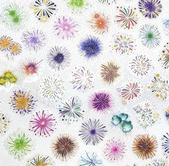 30Pcs Random Aesthetic PET Transparent Colorful Fireworks Waterproof Stickers