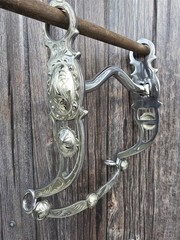 Western Silver Show Bit – 5 Inch Mouth – Low Port – Large Oval Concho Cheek