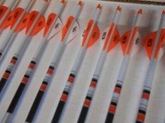 @NEW@ 12- Easton 6.5mm 340 Classic Carbon Arrows Custom Dip/Crest & Blazer Vanes