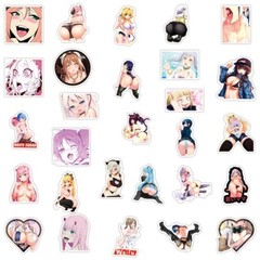 100 Pack Anime Girls Sexy Waifu Woman Stickers Hentai Bomb Laptop Dope Decals