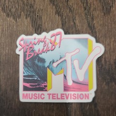 MTV Spring Break 87 Logo Sticker For Skateboard Bottle Guitar Phone Ect Mat32