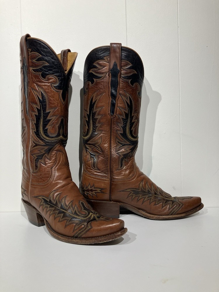 Women’s Lucchese Classics Handmade Leather Western Cowboy Boots US 7.5 B
