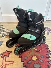 K2 Alexis Pro 80 Women’s Inline Skates Sz 6 in Black/Teal – Excellent Condition