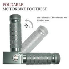 M8 Motorcycle Folding Rearsets Foldable Motorbike Footrest Type B Titanium