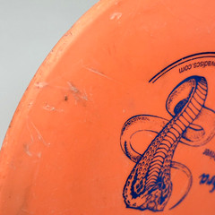 Innova Disc Golf Cobra Orange Blue PFN Patent # No Ink Ontario Old Logo Preowned