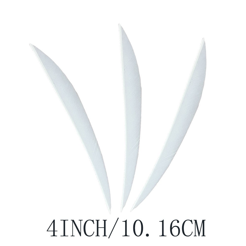 4 Inch Shuttle Shaped Natural Turkey Feathers Arrow Feathers Fletches (50 PCS)