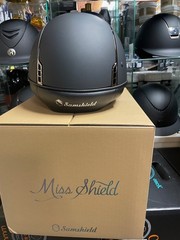 Samshield® Miss Shadowmatt Black/Black Chrome 5 Cyrstals Wide Brim Helmet 1.0 SM