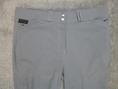 Dover Saddlery Pants Grey Breeches Full Seat Tapered Equestrian Riding Sz 32