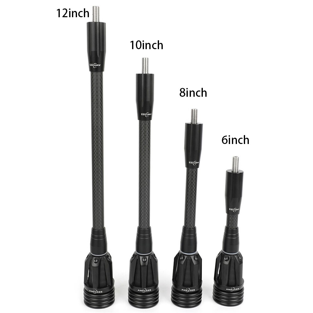 6 8 10 12 Inch Stabilizer Carbon Rod Archery Bows Balance Bar Shock Absorber