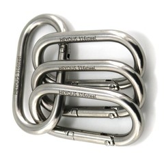 4 Pack 1/4″ 2.36″ Heavy Duty Carabiner Clip Spring Snap Hook Stainless Steel