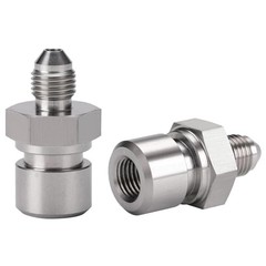 3AN Male to 3/8-24 3/16″ Inverted Flare Stainless Steel 3AN to 3/8-24 – 2PCS