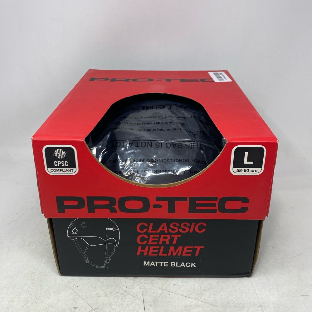 Pro-Tec Classic Certified Helmet Matte Black Large 58-60 cm