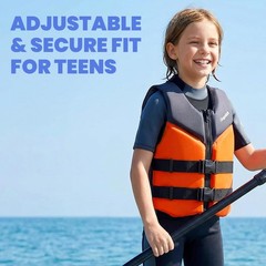 Gogokids Youth Swim Vest for Kids Teens Boys Girls 50-90 lbs & 75-125 lbs, Soft