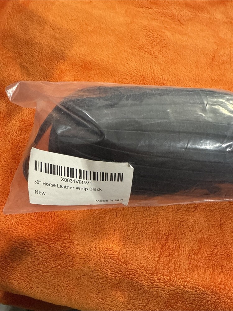 30 inch horse leather whip black new