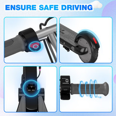 Kids Kick Scooter Foldable 3 Speed LED Lights Ages 6+ Adjustable Handlebar ME1