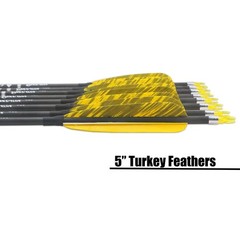 30inch Hunting Carbon Archery Arrows with 5″ Turkey Feathers Spine 300/400/50…